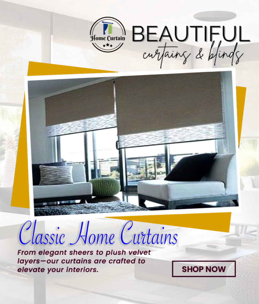 Curtains & Blinds for Modern Villa
