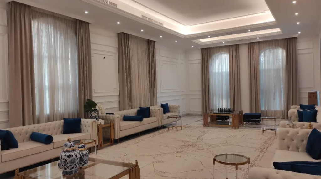 Linen Curtains for Modern Villas in UAE